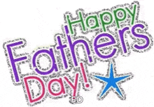 a happy father 's day greeting card with a starfish and the words `` happy father 's day ''