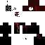 it looks like a minecraft skin with a heart on the chest .
