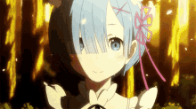 Anime Rem GIF - Anime Rem Smile GIFs