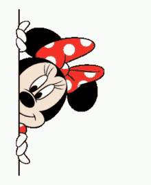 Minnie Mouse Peek GIF - Minnie Mouse Peek Ribbon GIFs