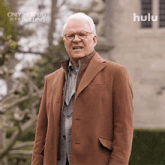 an advertisement for only murders in the building shows an older man
