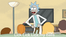 Lick Lick Lick My Balls Lick My Balls Rick And Morty GIF - Lick Lick Lick My Balls Lick My Balls Rick And Morty Rick And Morty GIFs