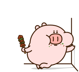 Piggy Eating Sticker - Piggy Eating Fat Stickers