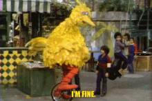 Sesame Street Big Bird GIF - Sesame Street Big Bird Im Fine GIFs