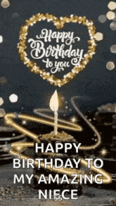 happy birthday to you happy birthday to my amazing niece .