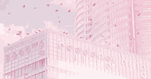 pink anime city