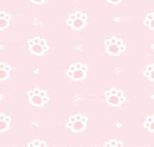 a pink background with white paw prints and the words " mi h hieu dep trai vcl "