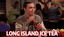 Long Island Ice Tea Drinking GIF - Long Island Ice Tea Drinking Sheldon GIFs