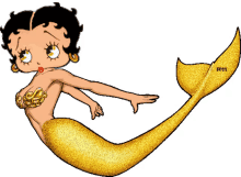 betty boop animated glitters sparkling mermaid