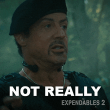 not really barney ross sylvester stallone the expendables 2 certainly not
