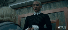arms crossed tati gabrielle prudence night chilling adventures of sabrina angry