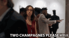 Two Champagnes Please GIF - Two Champagnes Please I Need A Drink GIFs