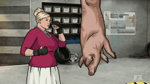 Pig Punch GIF - Archer Pam Poovey Punch GIFs