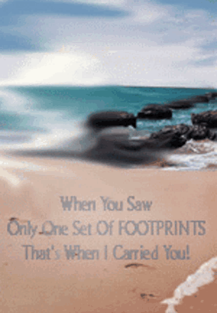Footprints On Beach Diamond Painting 