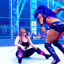 Sasha Banks Double Knees GIF - Sasha Banks Double Knees Nikki Cross GIFs