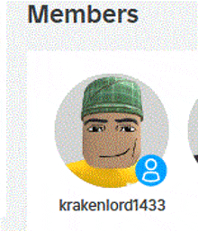 a picture of a man wearing a green hat and a yellow shirt with the name krakenlord143