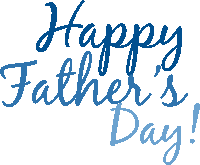 a blue sign that says happy father 's day on it