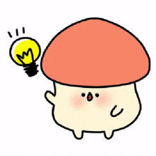 mushroom cute realized notice bulb