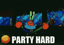 Party Hard Mr Krabs GIF