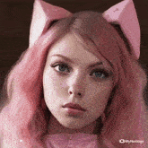 Pink Kitty Girl Looking Pretty Girl GIF