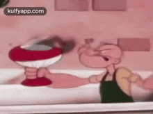 Spinach Eating.Gif GIF - Spinach Eating Popeye The Sailor Man Spinach GIFs