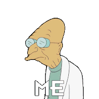 Me Professor Farnsworth Sticker - Me Professor Farnsworth Futurama Stickers