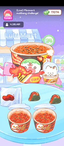 a screenshot of a game that says lulu mart