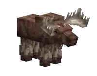 a moose in a minecraft game has a very long horn