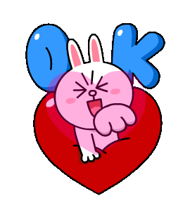Okay Heart Sticker - Okay Heart Cony Stickers