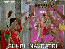 shubh navratri gifkaro dancing festival navratri