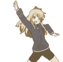 anime girl dancing cute kawaii