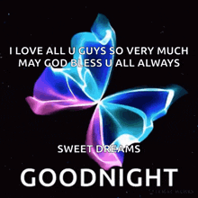 Blue Butterfly Goodnight GIF - Blue Butterfly Goodnight GIFs