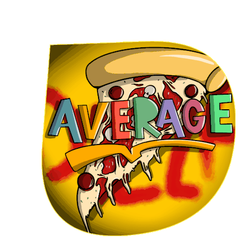 Prettyaverage Pizza Sticker - Prettyaverage Pizza Stickers
