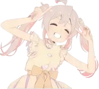 a drawing of a girl giving a peace sign with her hands