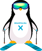 Penguin Grandvalira Sticker - Penguin Grandvalira Ski Stickers