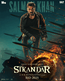 a poster for salman khan 's sikandar an ar murugadoss film