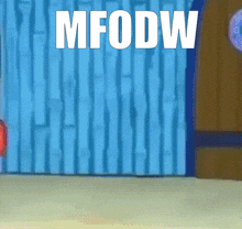 a cartoon scene with the words mfodw on it