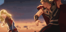 What If Marvel Thor And Captain Marvel GIF - What If Marvel What If Thor And Captain Marvel GIFs