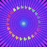 a group of women are standing next to each other in a circle with hearts around them and the word kllg on the bottom