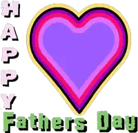 a purple and pink heart with the words happy fathers day written below it