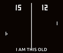 a ping pong game that says i am this old on the bottom