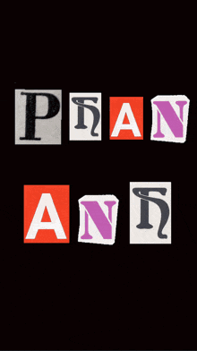the name phan anh is cut out of paper