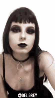Gothic Girl Goth Girl GIF - Gothic Girl Goth Girl Collar GIFs