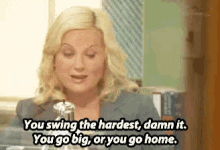 Leslie Knope Parks And Rec GIF - Leslie Knope Parks And Rec Go Big Or Go Home GIFs