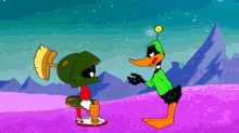 Daffy Duck Marvin The Martian GIF - Daffy Duck Marvin The Martian Disintegrate GIFs
