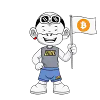 a cartoon character with a shirt that says zhot