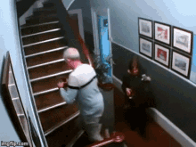 Drunk Couple Stairs Falling GIF - Drunk Couple Stairs Falling GIFs