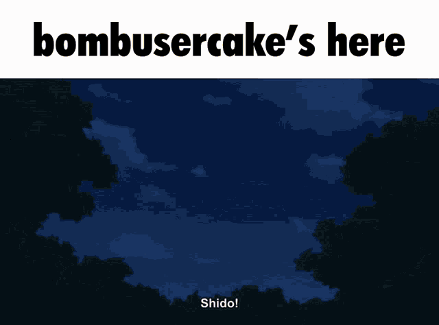 a picture of a rocket with the words bombusercake 's here on the bottom