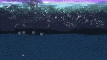 a glowing star is reflected in a dark surface