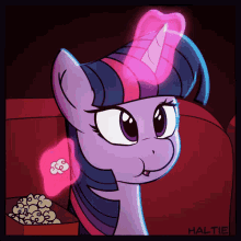 mlp twilight sparkle popcorn chewing my little pony